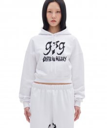 [Archive Bold X Gotter Gallery] LOGO CROP HOOD (WHITE)