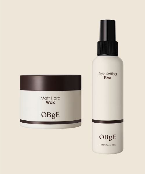 오브제() 매트 하드 왁스 + 스타일 세팅 픽서 / 맨즈 헤어 세팅 듀오 세트 상품 이미지