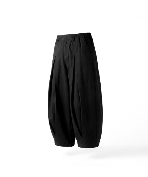 Long Tuck Wing overfit штаны - черный