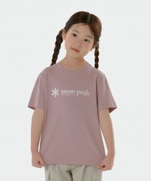 S23MKFTS85 키즈 퀵드라이 베이직로고 반팔 티셔츠 Light Pink