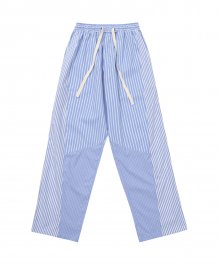 Stripe Mixed Pants [SKY BLUE]