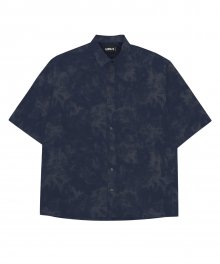Tie-Dye Short Sleeves Shirt [NAVY]
