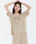 체이스컬트(CHASECULT) 여성 골지 쿨링 셋업 티셔츠-CBZG5855C0X