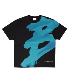 뉴 페인팅 오버핏 반팔 티셔츠(블랙)