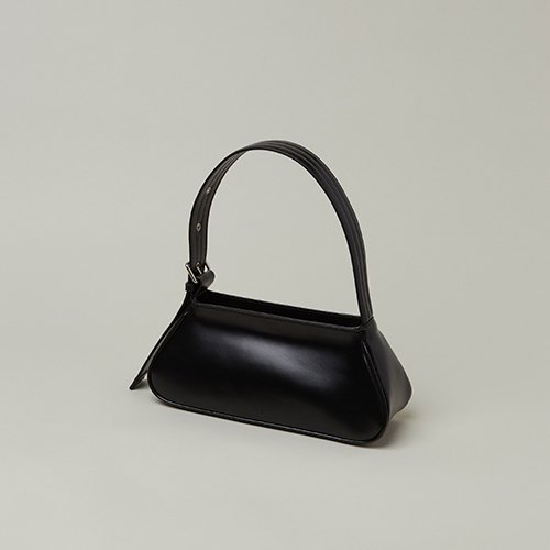 Black handbag with store long strap