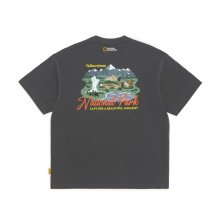 N232UTS951 옐로우스톤 스팟 카툰 아트웍 컨셉 세미 오버핏 반팔 티셔츠 C GREY