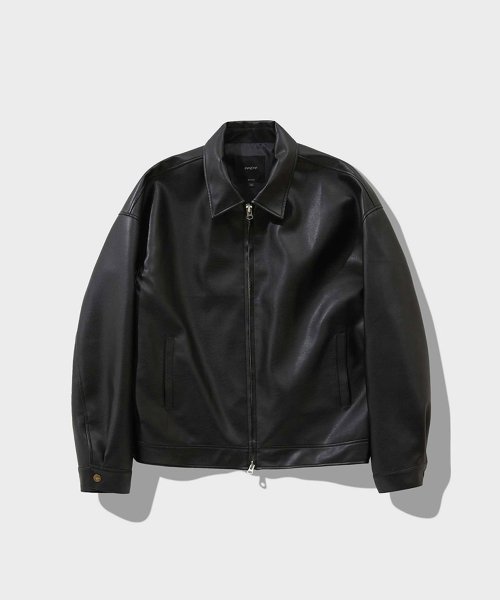 Кожаная куртка на молнии (Black)