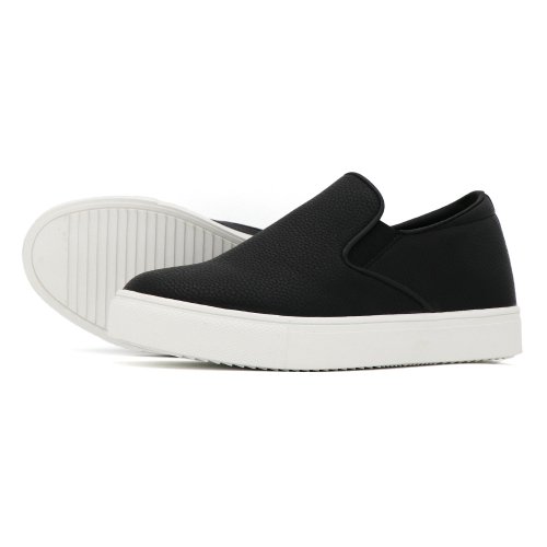 MUSINSA | SUPENER Semi-male and female height 4.5 cm slip-on sneakers black