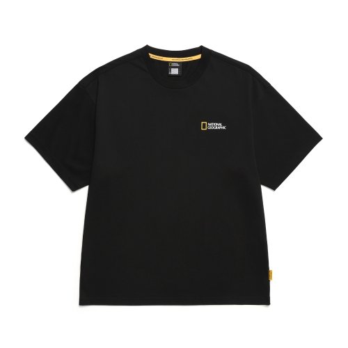 N242UTS909 세미오버핏 수피마 반팔 티셔츠 CARBON BLACK