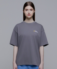 N242UTS909 세미오버핏 수피마 반팔 티셔츠 IRON GREY