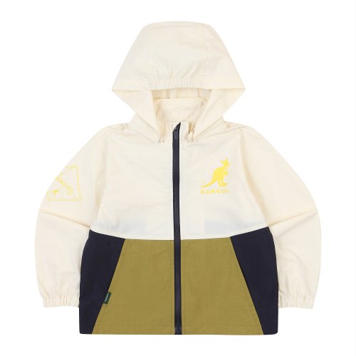 캉골키즈(KANGOL KIDS) 후드 컬러 블록 점퍼 PB 0005 오프 화이트/APBCJP00050OW - 사이즈 & 후기 | 무신사