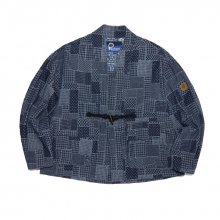 JACQUARD DENIM ROBE CARDIGAN INDIGO_FP1KT41U