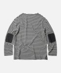 프리즘웍스(FRIZMWORKS) PATCH STRIPE BOAT NECK 003 _ DARK GRAY