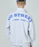 고스트릿(GOSTREET) 하프 집업 스웨트 셔츠  백메란지