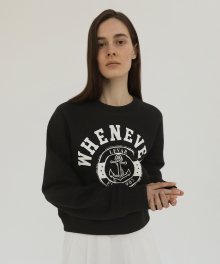 Whenever-Print Sweatshirt - Black