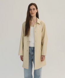 Vegan Leather Half Jacket - Vanila