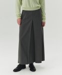 르바(LEVAR) A-Line Maxi Skirt - Charcoal