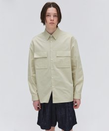 Double Out Pocket Shirt - Beige