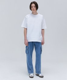 Oversized Half Sleeves T-shirt - White