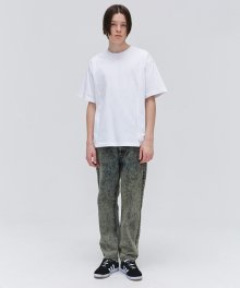 Unbalance Cut T-shirt - White