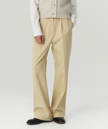 Relaxed Cotton Pants - Light Beige