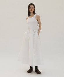 Cotton Sleeveless Dress - Off White