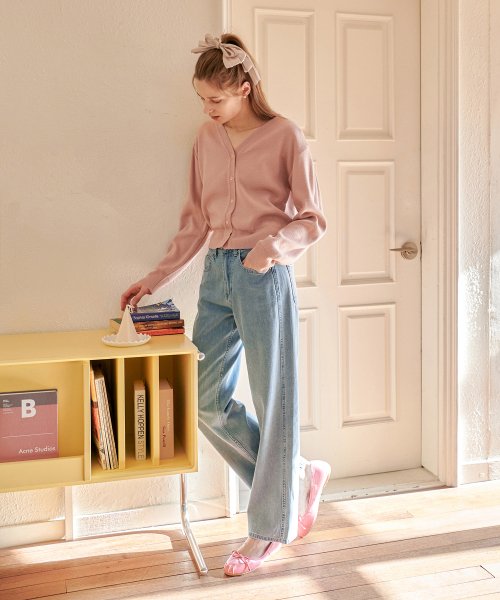 широкий Blush Jeans
