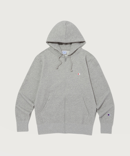 Базовое худи на молнии с C-логотипом Normal Grey