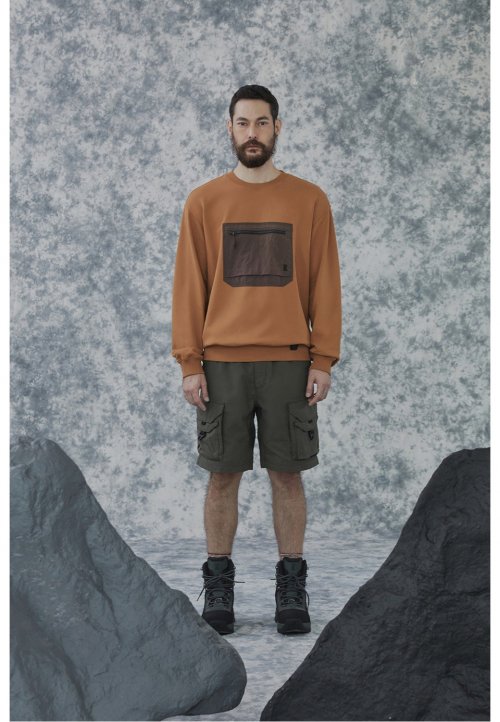 웨더몬스터(WEATHERMONSTER) WM WOVEN BIG POCKET SWEAT... 웨더몬스터(WEATHERMONSTER) WM WOVEN BIG POCKET SWEAT  _8GTBX22241MUS... 