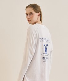 컨트리클럽 래글런 티셔츠 (오프화이트)