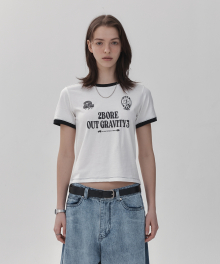 BORE OUT FOOT BALL T-SHIRT GIRL WHITE