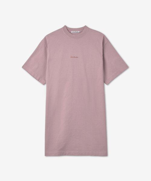 MUSINSA ACNE STUDIOS Women S Logo Short Sleeve T Shirt One Piece Mauve Pink A20281CTL