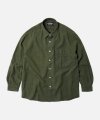 LINEN RELAXED SHIRT _ OLIVE