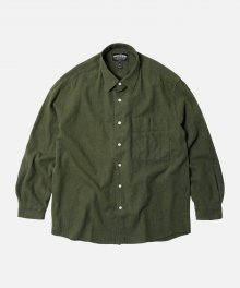 LINEN RELAXED SHIRT _ OLIVE
