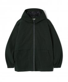 Essential Flap Hood Zip-Up Jacket H8 Dark Khaki