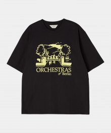 프린트 티셔츠 오케스트라 블랙 크림
