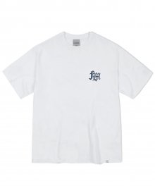오버핏 시그니처 티셔츠-화이트