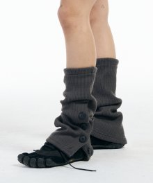 Button Leg warmer [Charcoal]