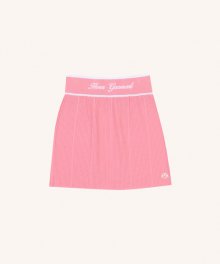 W WAIST-LINE HG LOGO POINT SOLID KNIT SKIRT HP1SE75F