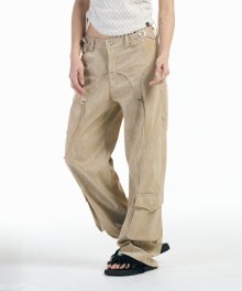 Western cargo Pants [Beige]