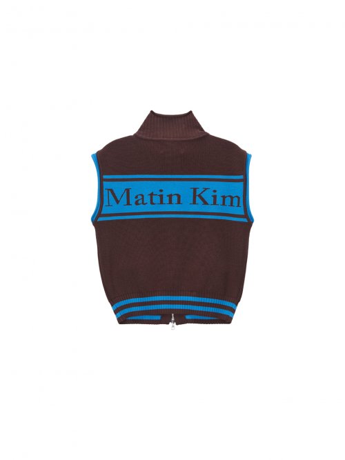 定価15000ほどMatin Kim spell point stripe knit vest