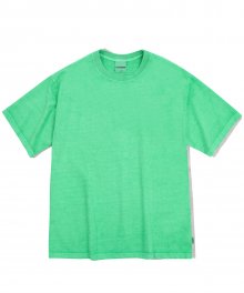 오버핏 피그다잉 티셔츠-라이트그린