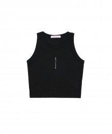 Pearl golgi crop Sleeveless [Black]