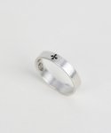 그레이노이즈(GRAYNOISE) Slim black clover ring (925 silver)