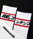 리플레이컨테이너(REPLAY CONTAINER) red line socks (white)