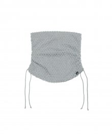 Rhombus fringe Tube top [Grey]