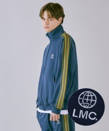 SIDE STRIPED JERSEY TRACK TOP navy
