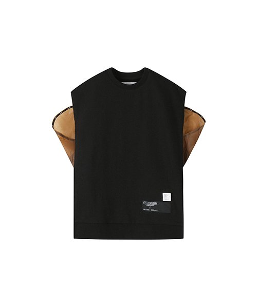 [Женский] Жилет Sheer anorak patched vest _RQVAS22531BKX