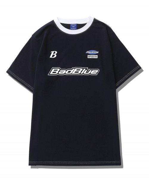 ☆23SS☆【Bad Blue】☆Racing Oversized Te.e☆Tシャツ☆ 배드블루(BADBLUE) Racing Oversized Tee Navy - 사이즈 & 후기