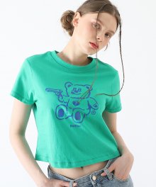 BadBear Crop Tee Green